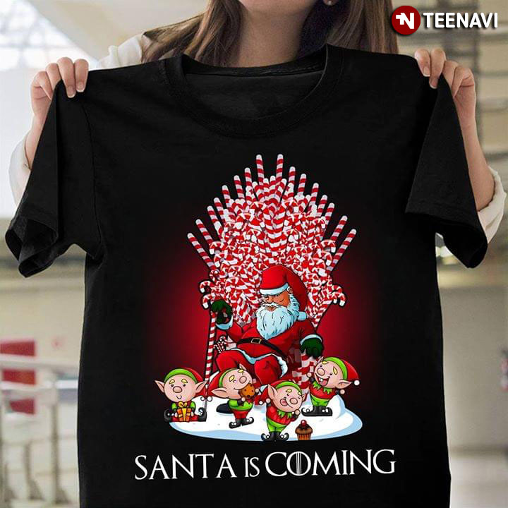 Christmas Santa Claus And The Elves Candy Canes Santa Is Coming Game Of Thrones