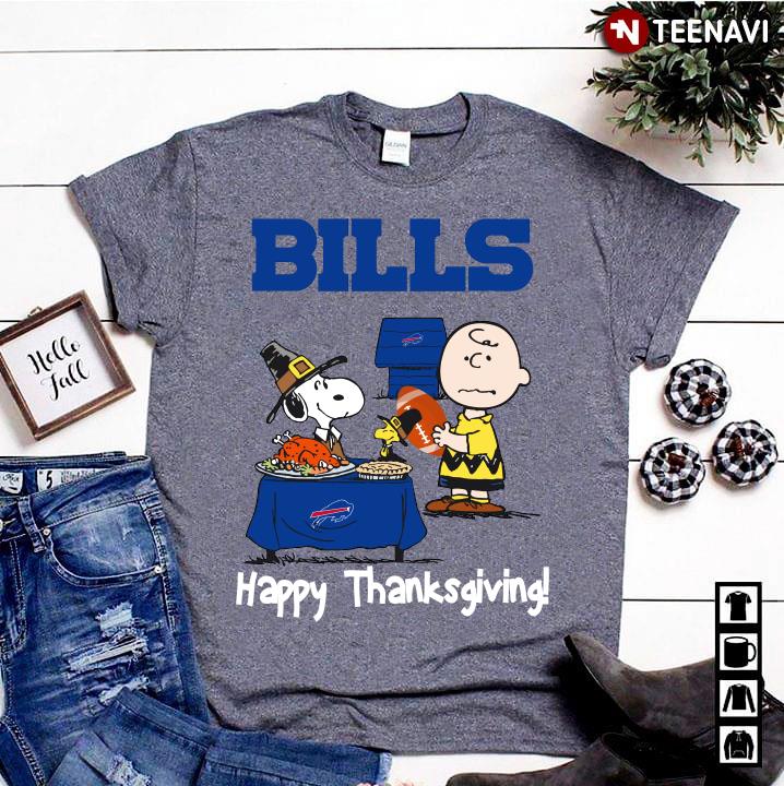 Peanuts Buffalo Bills Football Happy Thanksgiving
