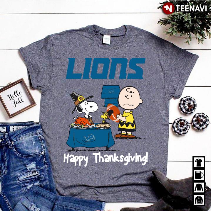 Peanuts Detroit Lions Football Happy Thanksgiving