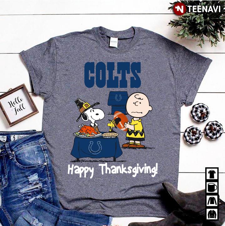 Peanuts Indianapolis Colts Football Happy Thanksgiving