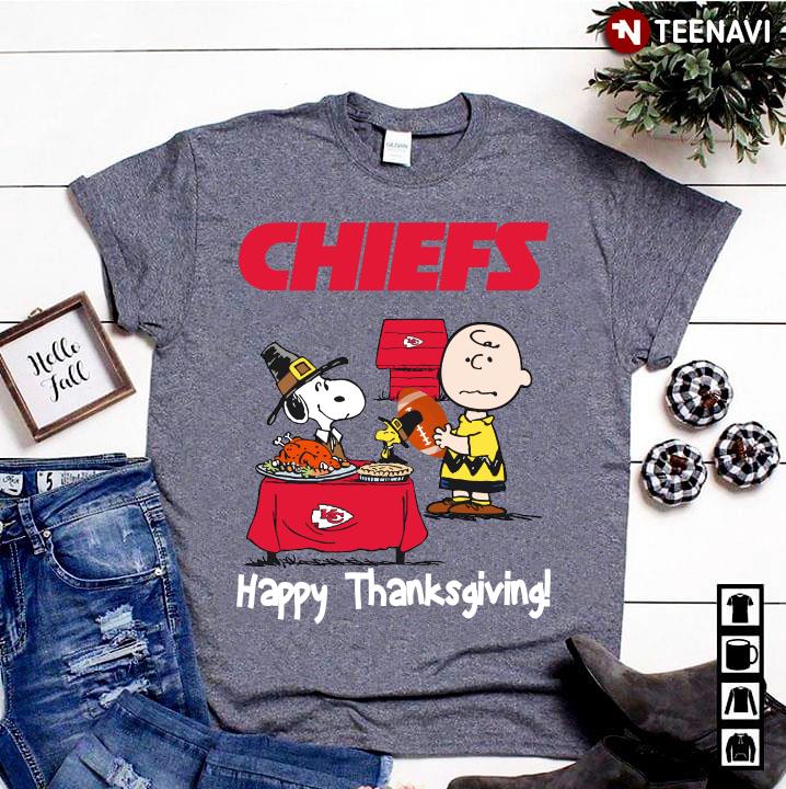 Peanuts Kansas City Chiefs Football Happy Thanksgiving