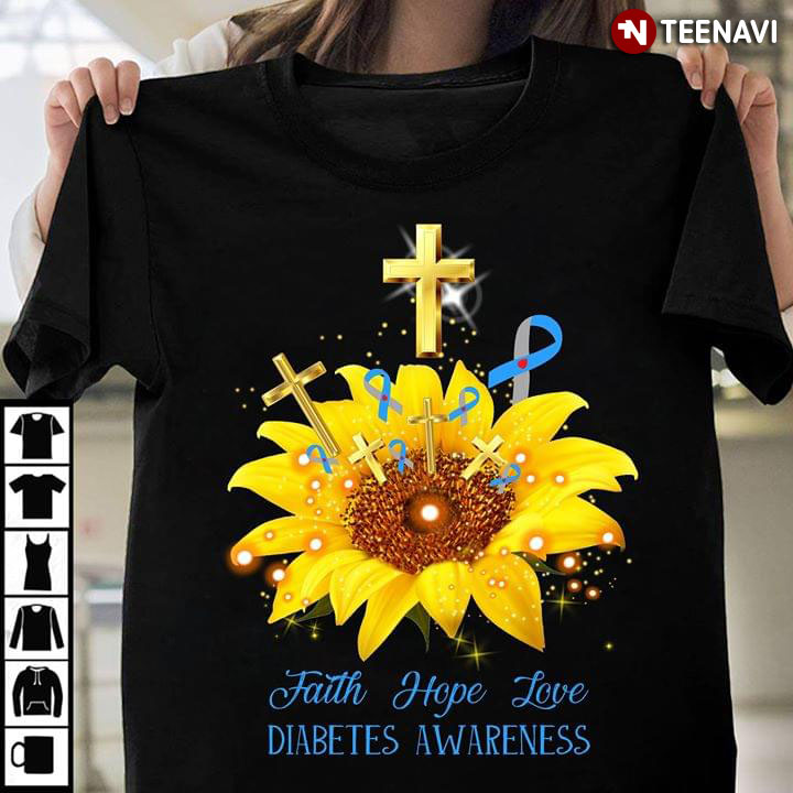 Sunflower The Cross Faith Hope Love Diabetes Awareness