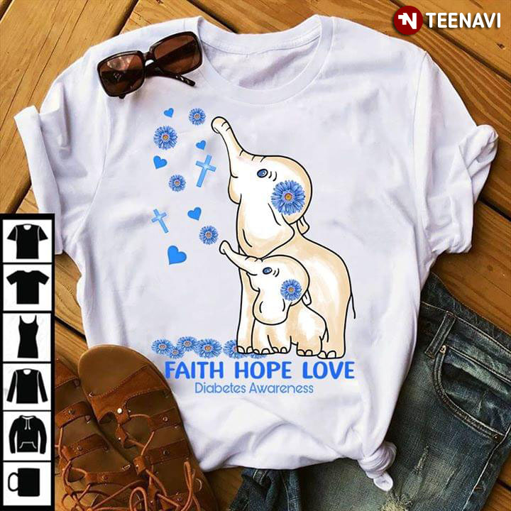 Mommy And Baby Elephant Faith Hope Love Diabetes Awareness The Cross