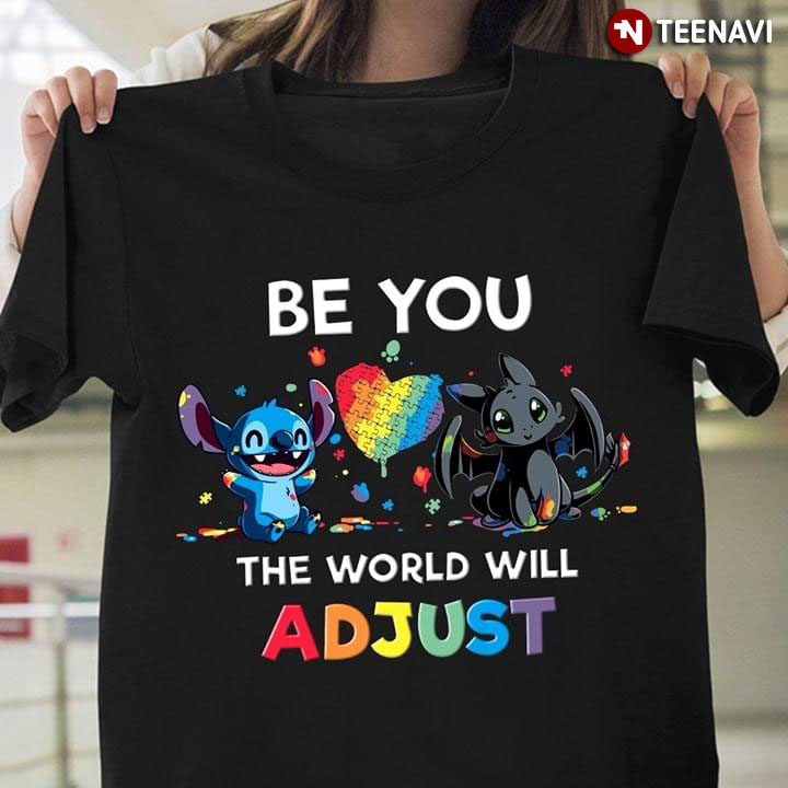 Stitch And Night Fury Be You The World Will Adjust Autism Awareness