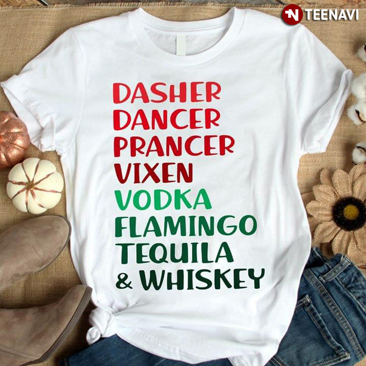 Dasher Dancer Prancer Vixen Vodka Flamingo Tequila & Whiskey