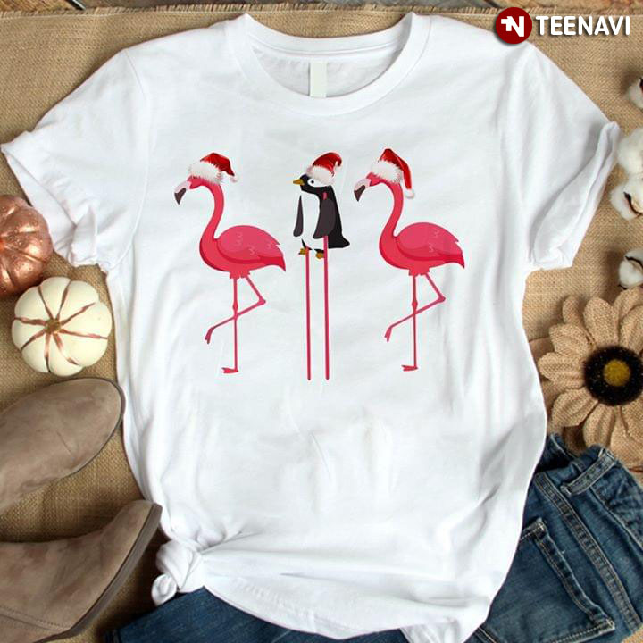 Flamingo And Penguin On Steltens Funny