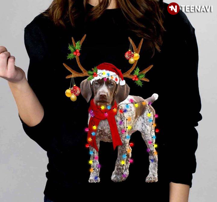 German Shorthaired Pointer Gorgeous Reindeer Christmas Ornament