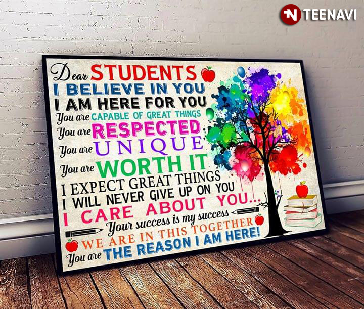 Watercolour Tree Teacher Dear Students I Believe In You I Am Here For You