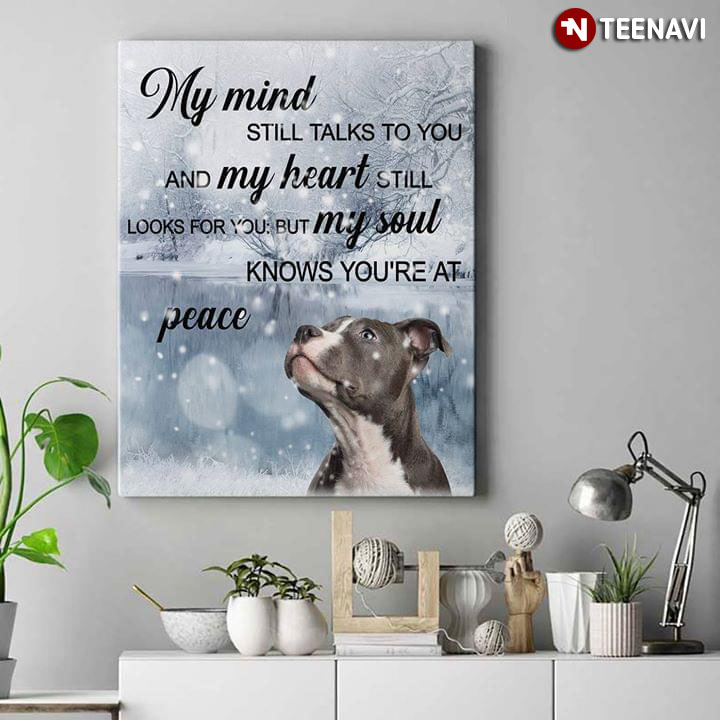 American Pit Bull Terrier My Mind Still Talks To You And My Heart Still Looks For You But My Soul Knows You Are At Peace