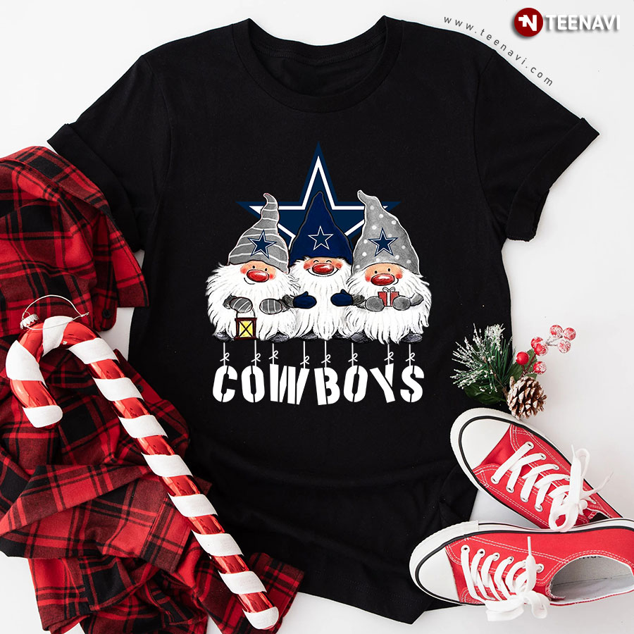 Gnomies Dallas Cowboys Christmas T-Shirt
