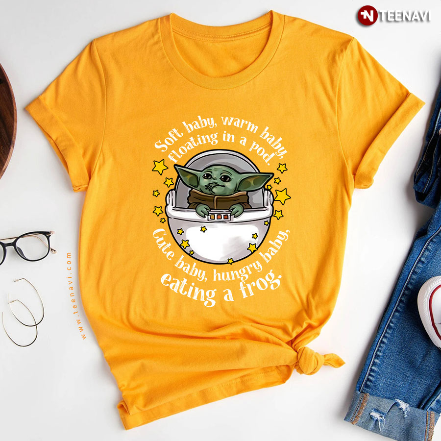 Baby Yoda Soft Baby Warm Baby Floating In A Pod Cute Baby Hungry Baby Eating A Frog