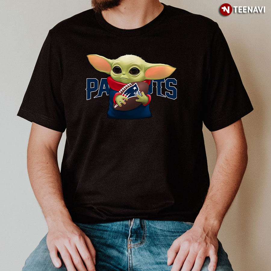 Baby Yoda Holding New England Patriots T-Shirt