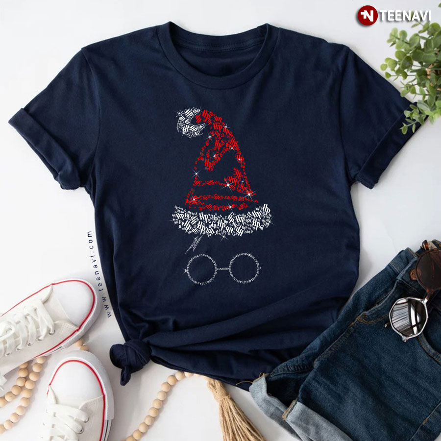 Harry Potter Sorting Hat Sparkling Christmas T-Shirt