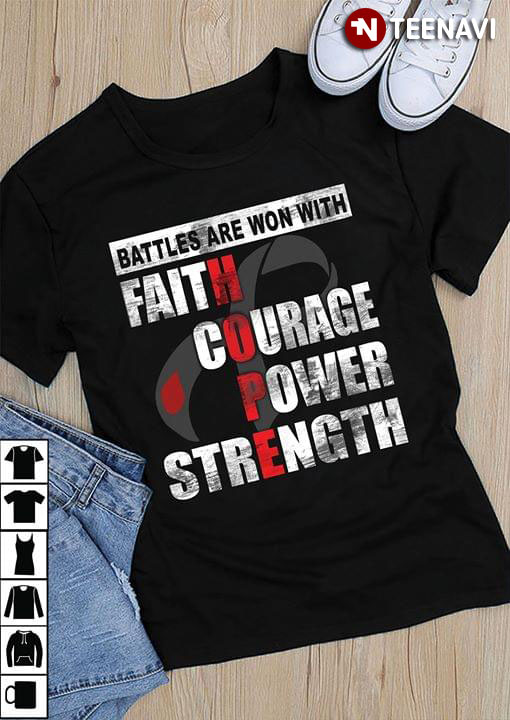 Battles Are Won With Faith Courage Power Strength Hope