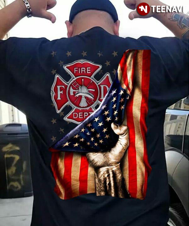 Fire Department Logo Firefighter American Flag