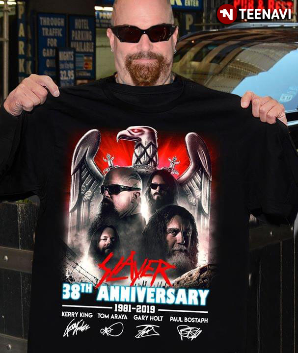 Slayer 38Th Anniversary 1981-2019 Kerry King Tom Araya Gary Holt Paul Bostaph