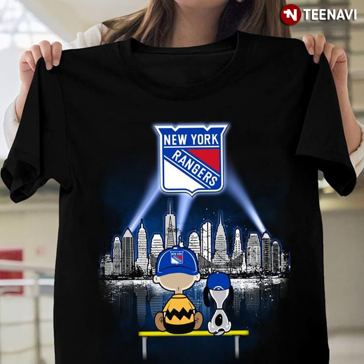 Charlie Brown And Snoopy Watching City New York Rangers