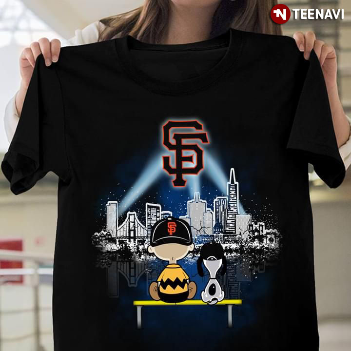 Charlie Brown And Snoopy Watching City San Francisco Giants T-Shirt -  TeeNavi