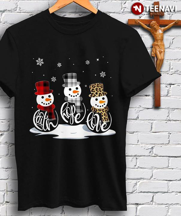 Faith Hope Love Snowmen Christmas