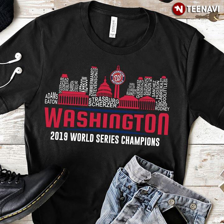 Washington Nationals World Series Champions Signatures T-Shirt - TeeNavi