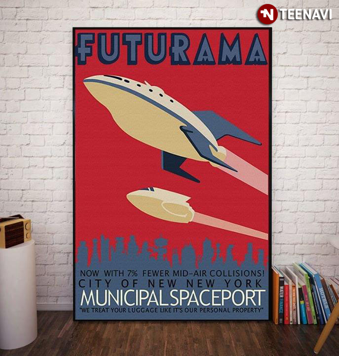 Retro Futurama You're Not Paid To Think Sci-Fi TV Show City Of New New York Municipal Spaceport