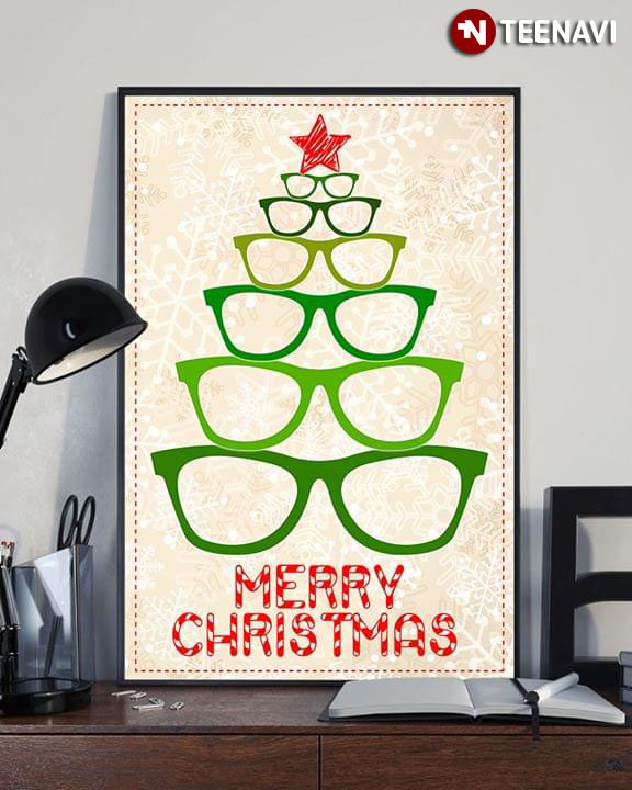 Funny And Unique Christmas Tree Sunglasses Merry Christmas
