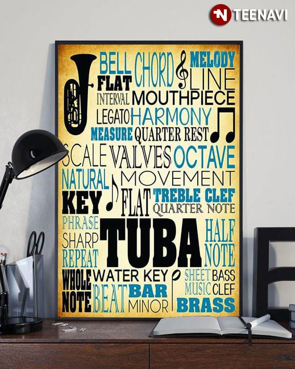 Cool Tuba Typography For Tuba Player