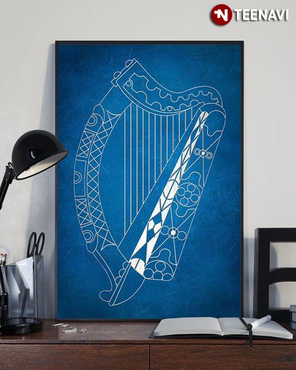 Musical Instrument Ornate Harp For A Harp Lover