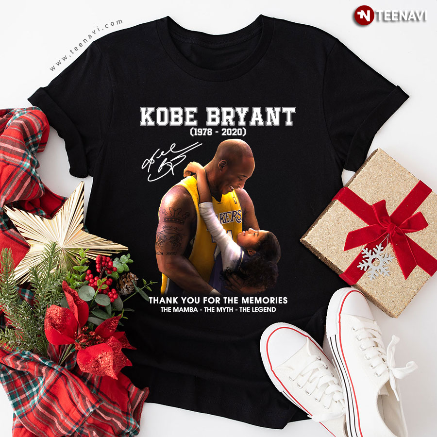 Kobe Bryant 1978 - 2020 Thank You For The Memories The Mamba - The Myth - The Legend T-Shirt