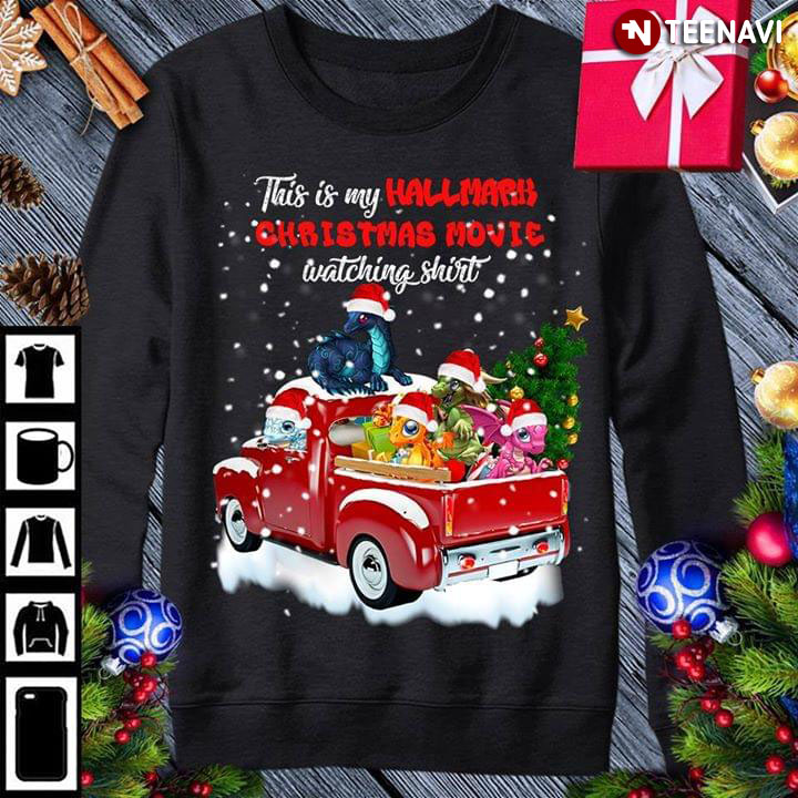 Dragons On Vintage Truck This Is My Hallmark Christmas Movies Watching Shirt