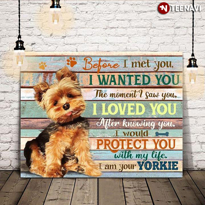 Yorkie Before I Met You I Wanted You The Moment I Saw You I Loved You After Knowing You I Would Protect You With My Life I Am Your Yorkie