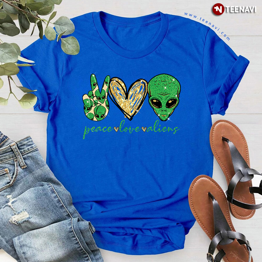 Peace Love Aliens T-Shirt