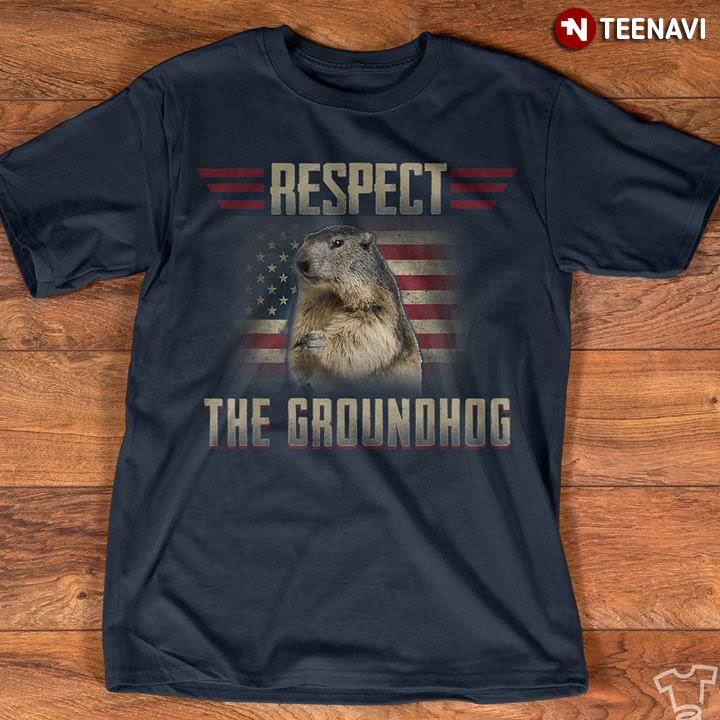 Respect The Groundhog American Flag