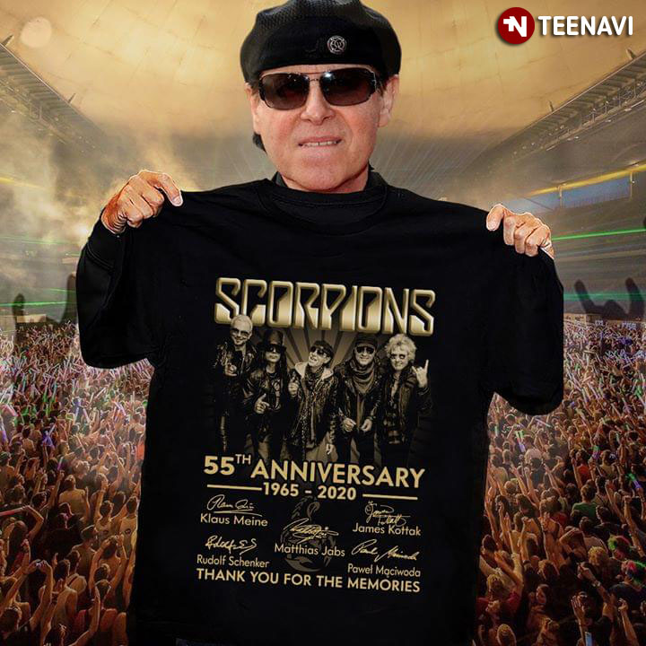 Scorpions 55th Anniversary 1965-2020 Thank You For The Memories Signatures