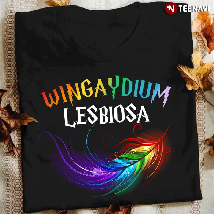 Wingaydium Lesbiosa Harry Potter Spell LGBT Leather
