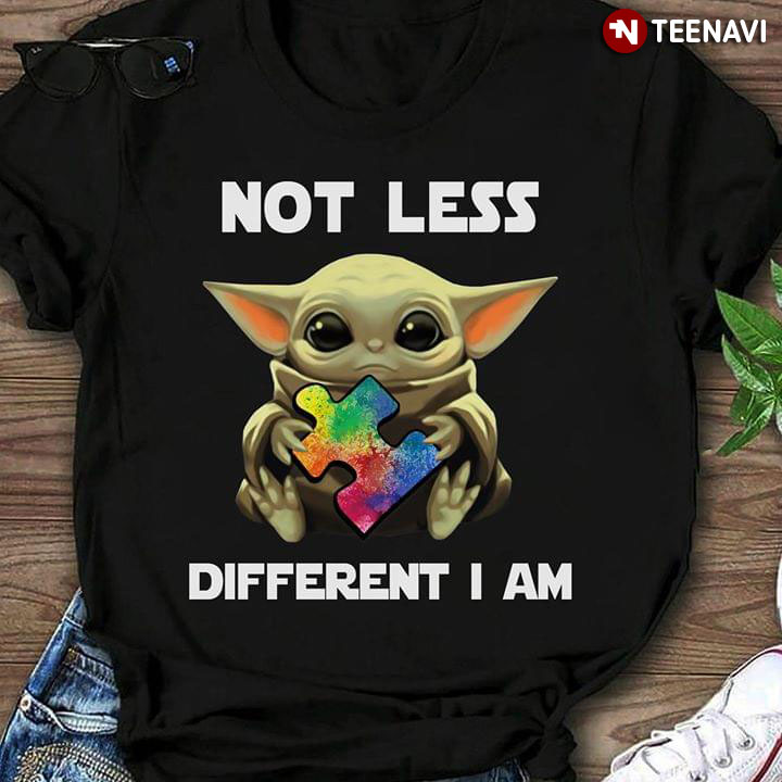 The Mandalorian Baby Yoda Not Less Different I Am Autism Awareness