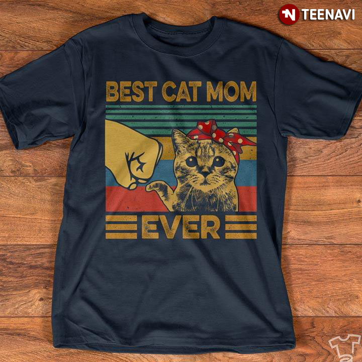 Best Cat Mom Ever Vintage Version