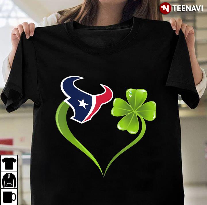 Irish St Patrick Day Shamrock Heart Football Team Houston Texan