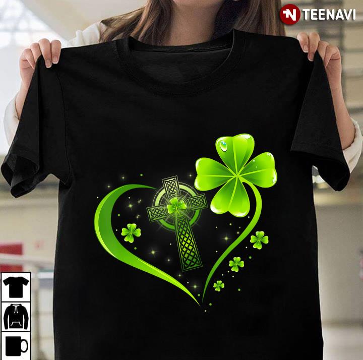 Irish Green Celtic Cross Heart Shamrock St Patrick's Day Gifts