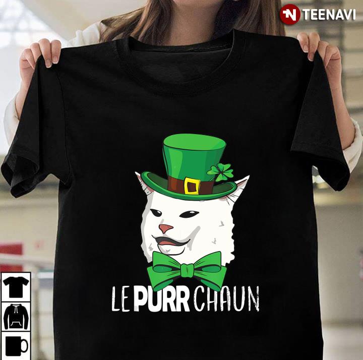 Irish Lepurrchaun Purr Smudge Cat Meme Shamrock St Patrick's Day