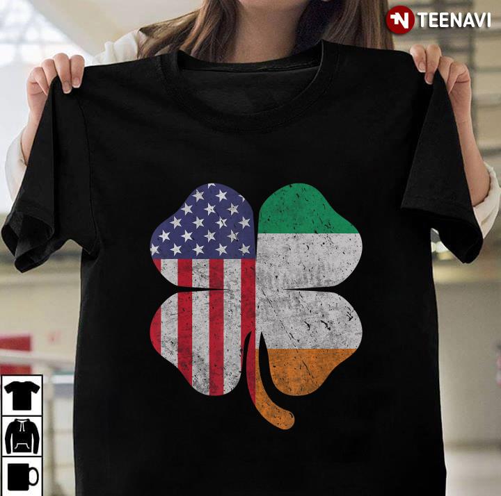 Irish American Flag Shamrock Flag St Patrick's Day Gift