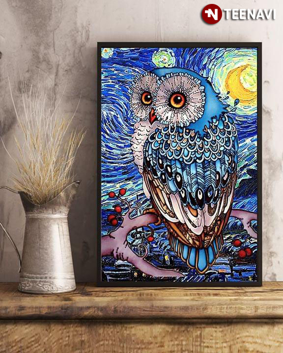 Owl In The Starry Night Vincent Van Gogh
