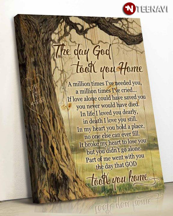 "Love You 4ever" Carved Into Tree Trunk The Day God Took You Home A Million Times I’ve Needed You A Million Times I’ve Cried