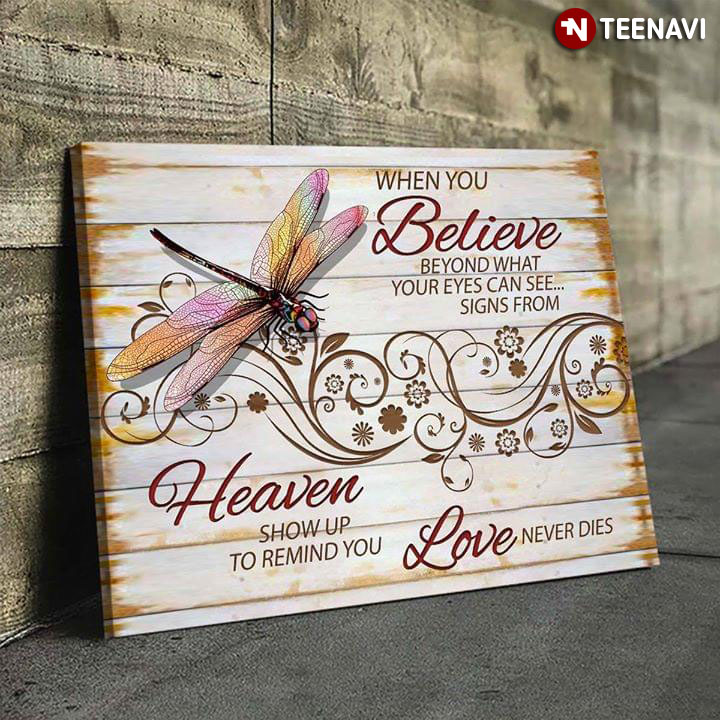 Light Version Dragonflies With Black & White Floral Swirl Pattern When You Believe Beyond What Your Eyes Can See Signs From Heaven Show Up To Remind You Love Never Dies