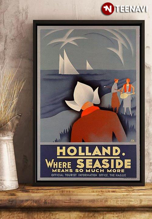 Woman Wearing Traditional Dutch Cap & Tennis Player & Golfer Holland Where Seaside Means So Much More Official Tourist Information Office The Hague