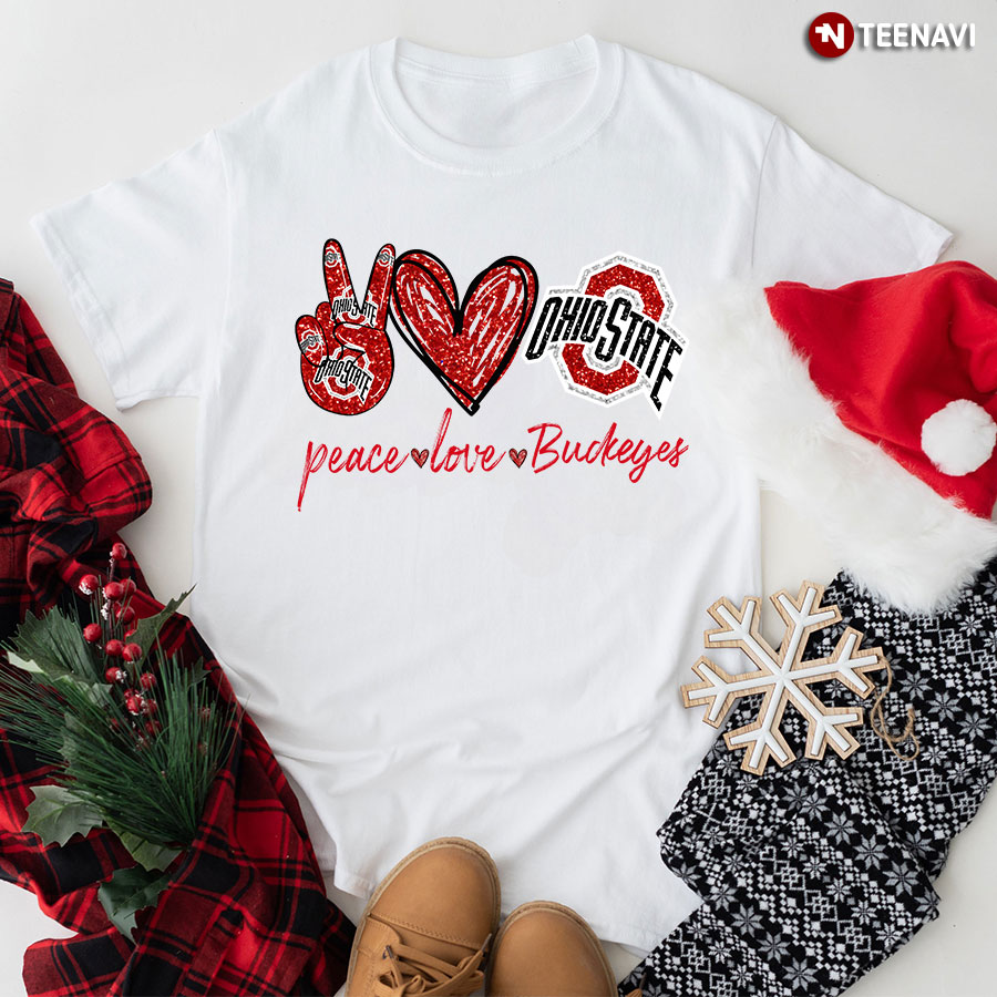 Peace Love Ohio State Buckeyes T-Shirt