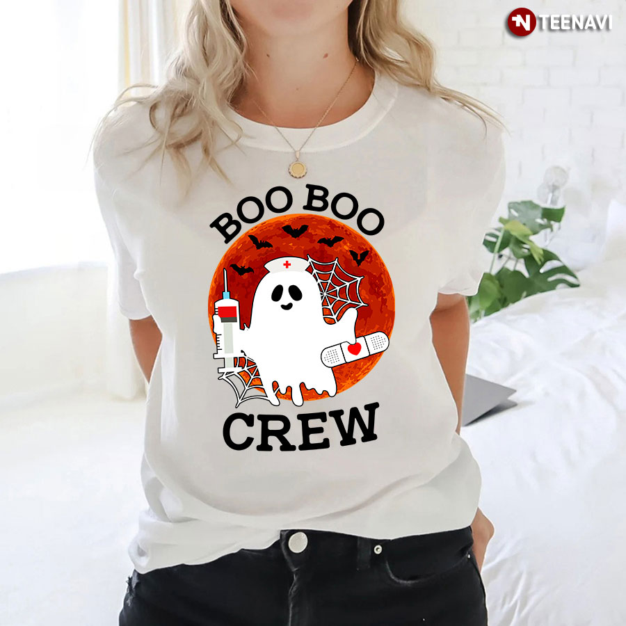Boo Boo Crew Funny Ghost Nurse Halloween T-Shirt
