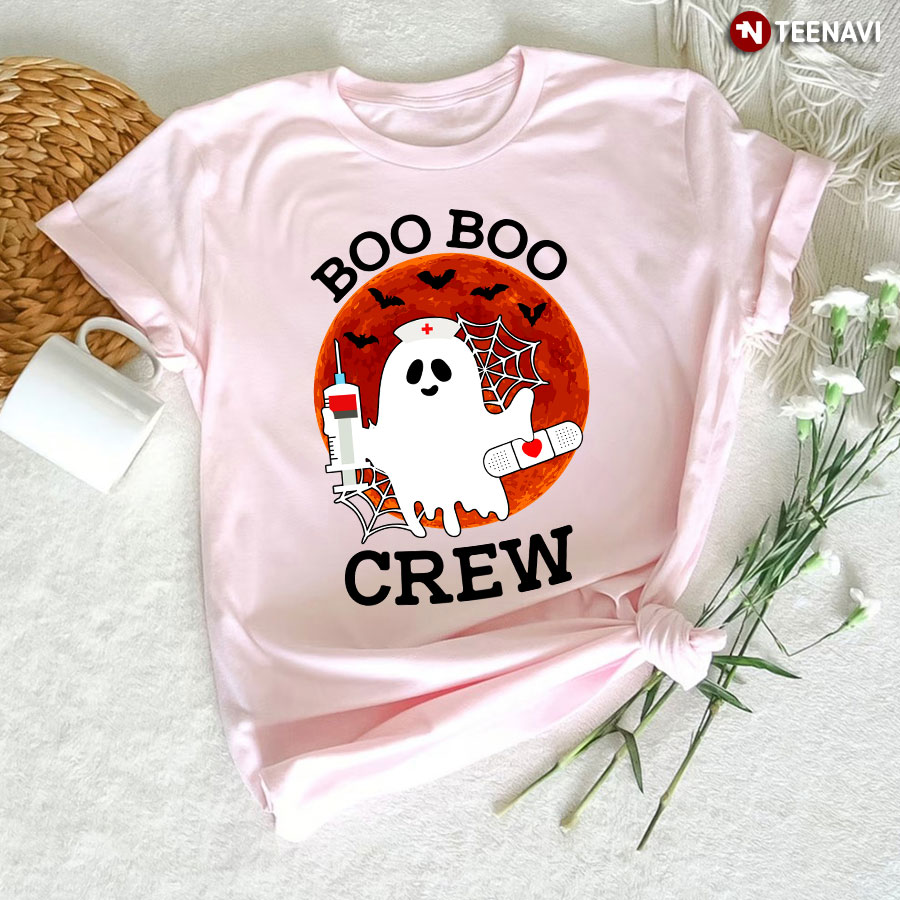 Boo Boo Crew Funny Ghost Nurse Halloween T-Shirt