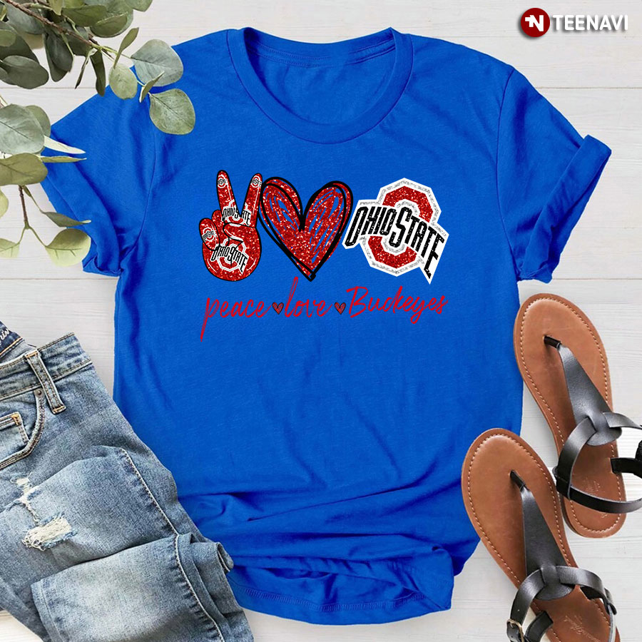Peace Love Ohio State Buckeyes T-Shirt