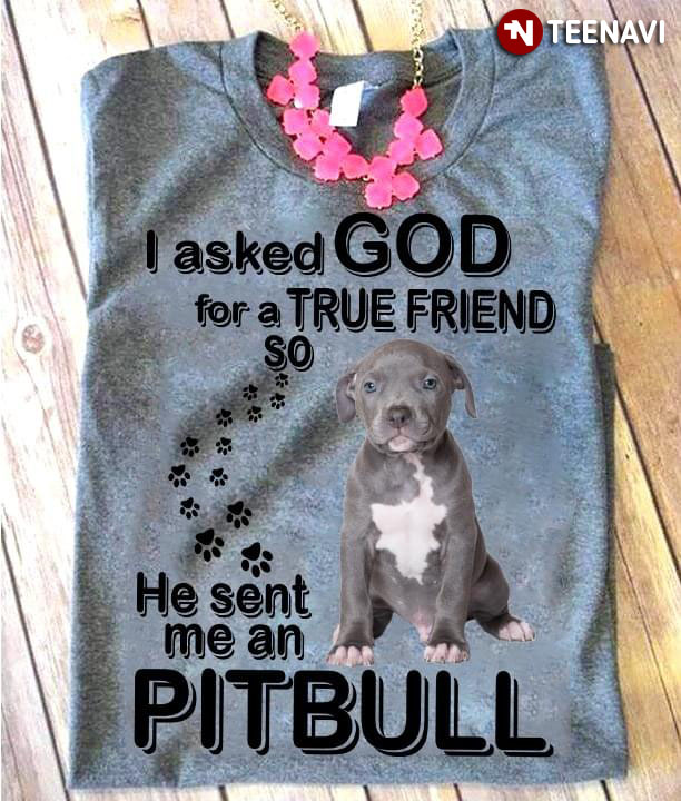 I Asked God For A True Friend So He Sent Me An Pitbull